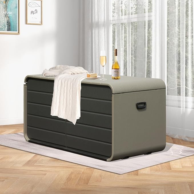 Domi 200 Gallon Outdoor Storage Box – Waterproof, UV-Resistant Deck Box - Image 2