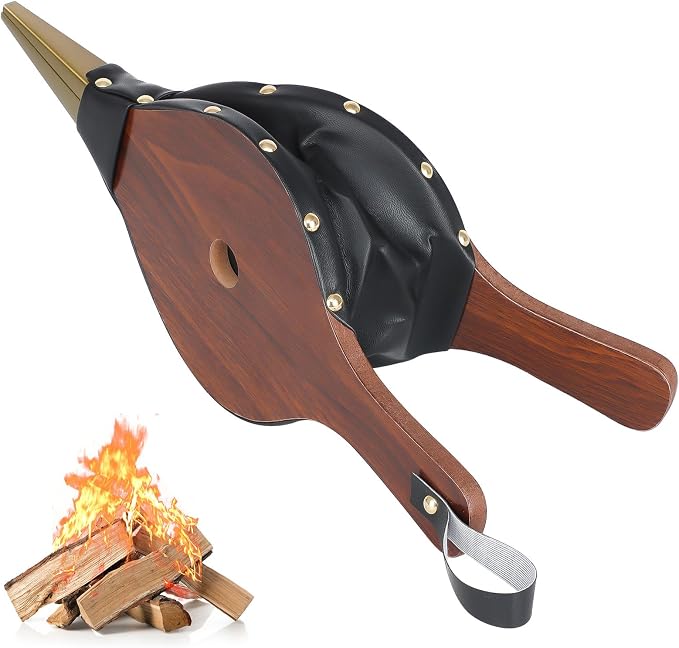 Gtongoko Fireplace Bellows Air Blower Cast Nozzle 14.8" x 5.6" by Gtongoko