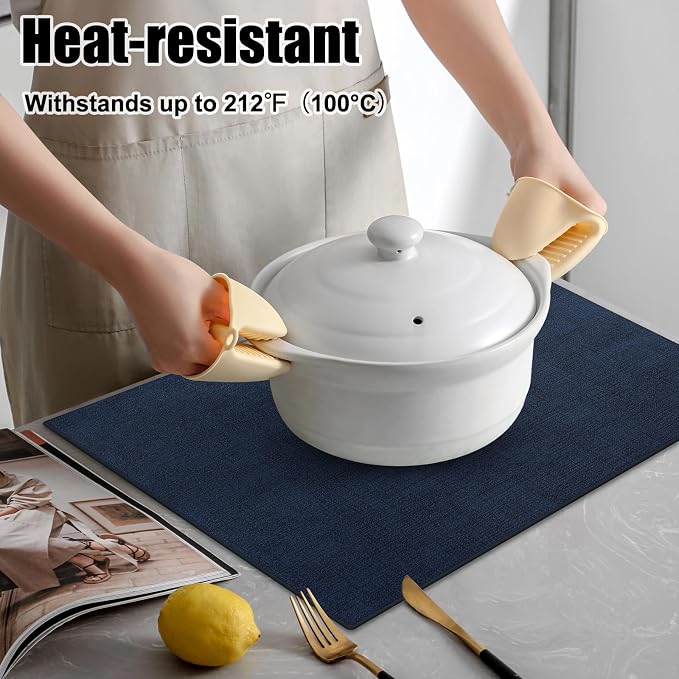 Homaxy Faux Leather Heat Resistant Placemats - Image 3