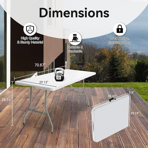 10 Pack of 6 Foot Foldable Table - Image 2