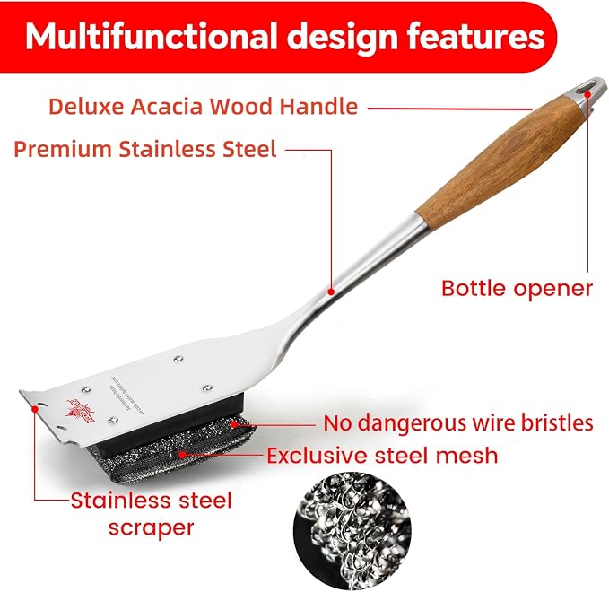 XUDKAKAIXIN Grill Brush Bristle Free, - Image 4