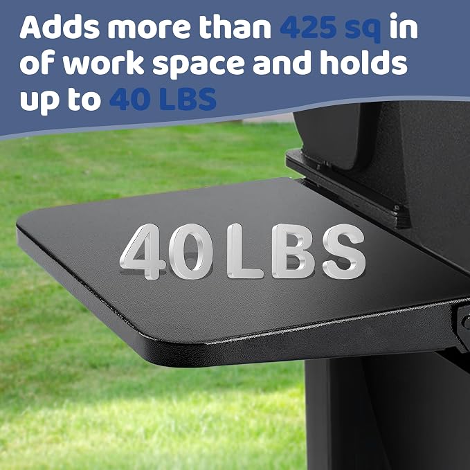 Folding Side Shelf for Weber Searwood 600 / XL 600 16” Grill Side Table Storage - Image 6