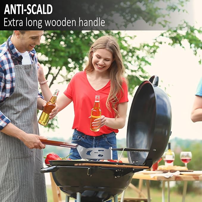 Heavy Duty BBQ Grill Tongs and Spatula - Image 9