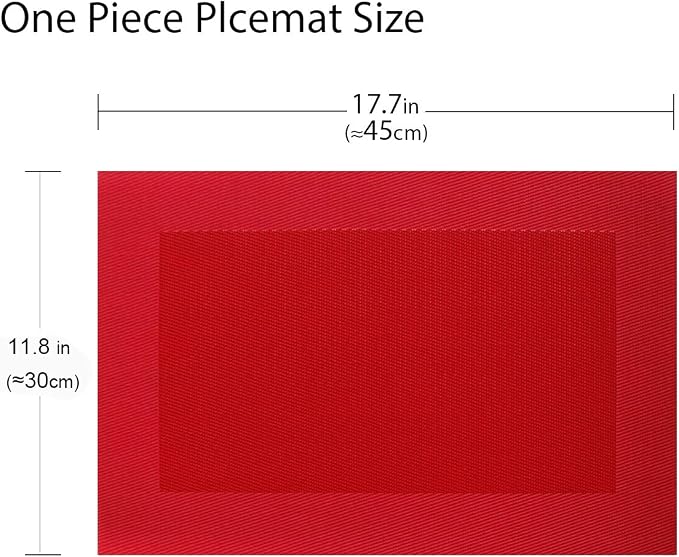 Vinyl Placemats Heat-Resistant Table Mats Washable Easy Clean Plastic Placemats - Image 2