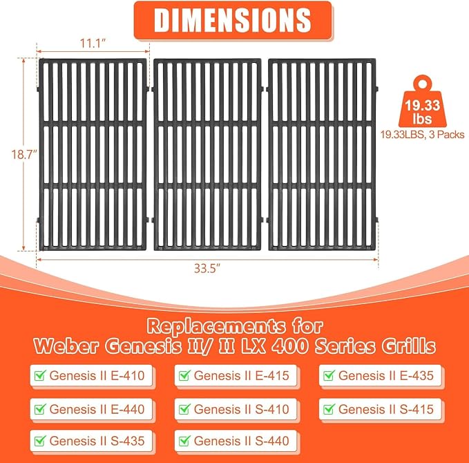 QuliMetal 66089 66097 Grill Grates - Image 2