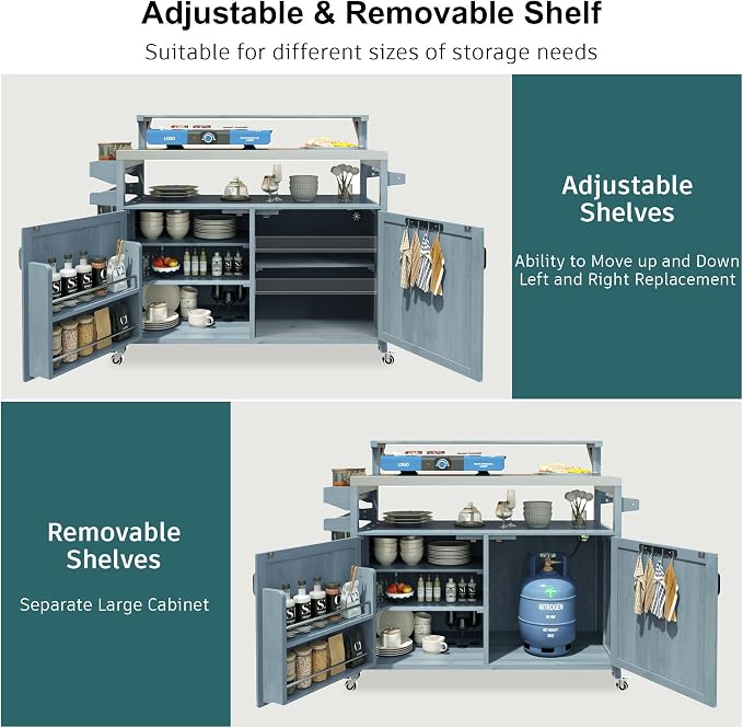 53.3" Outdoor Kitchen Island - Image 6