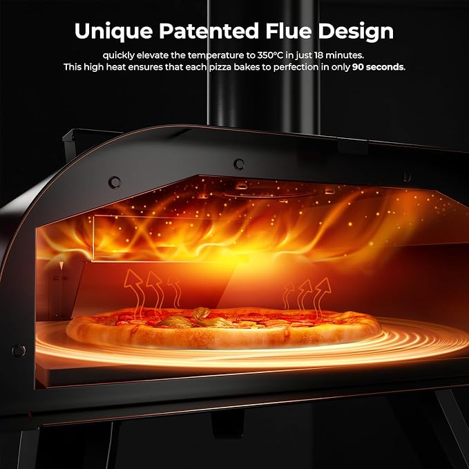 BIG HORN OUTDOORS 12" Multi-Fuel Outdoor Pizza Oven – 3-in-1 Wood-Fired - Image 2