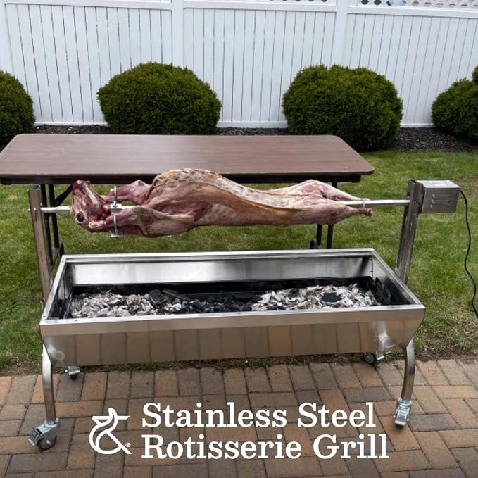 Ash & Ember 13W Stainless Steel Rotisserie Grill, Rated 85 LB - Image 2
