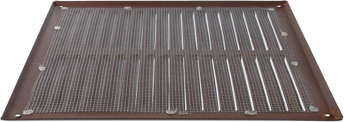 Square Ventilation Grille / 10" x 10" Inch Inside Measurement/Brown Metal Air - Image 6