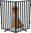 Full Metal Freestanding Dog Gates, Extra Wide Foldable Dog Fences by Lezbanz
