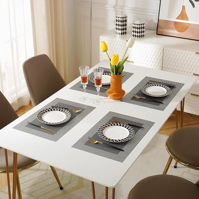 Vinyl Placemats Heat-Resistant Table Mats Washable Easy Clean Plastic Placemats - Image 5