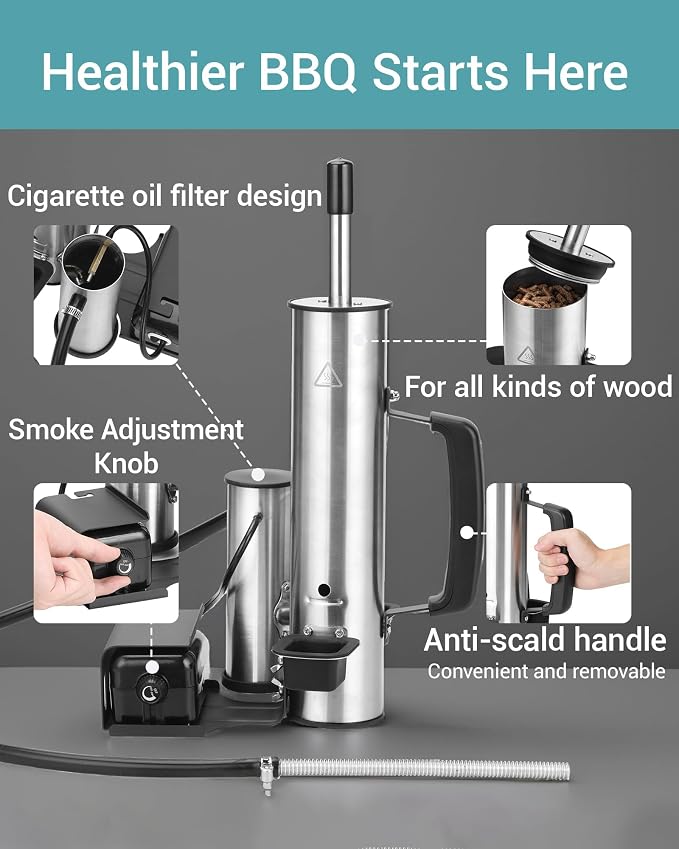 Cold Smoke Generator for BBQ Grills, Hot/Cold Smoker for Cheese, Meat & Fish - Image 8