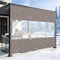 Domi Heavy Duty Outdoor Clear Panel Curtain, 18 oz Waterproof PVC Polyester by domioutdoorliving