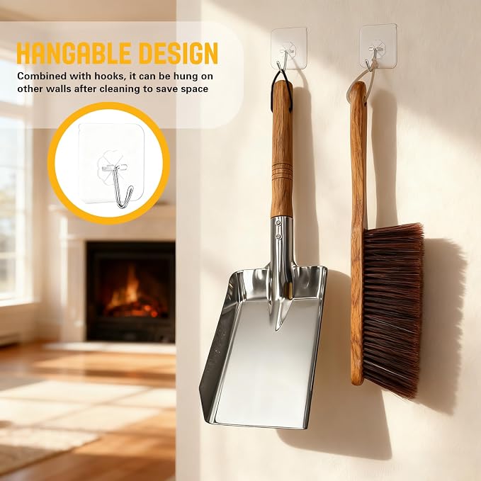 Fireplace Ash Shovel and Brush Set, - Image 7