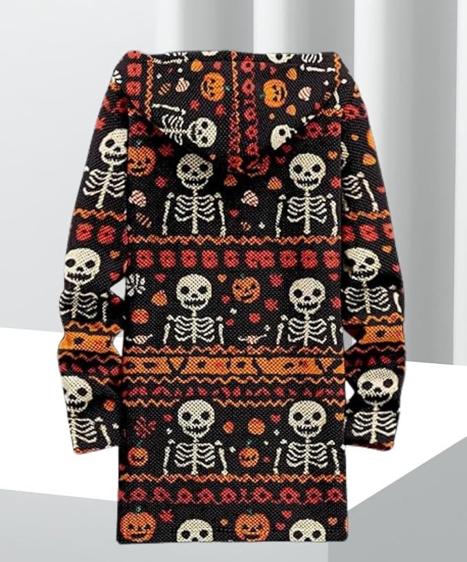 Men's Hooded Sweater Coat Knit Fleece Lined Long Cardigan Jacket - Image 2