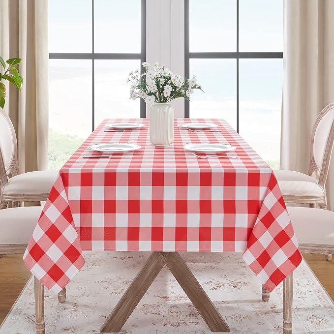 Softalker Gingham Checkered Tablecloth Rectangle - Image 8