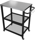 NUUK Three-Shelf Rolling Outdoor Dining Cart Table by NUUK