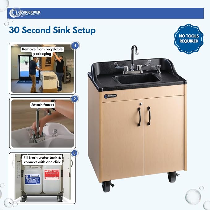 Ozark River Portable Sinks Lil Premier, Child Height Self Contained Portable - Image 6