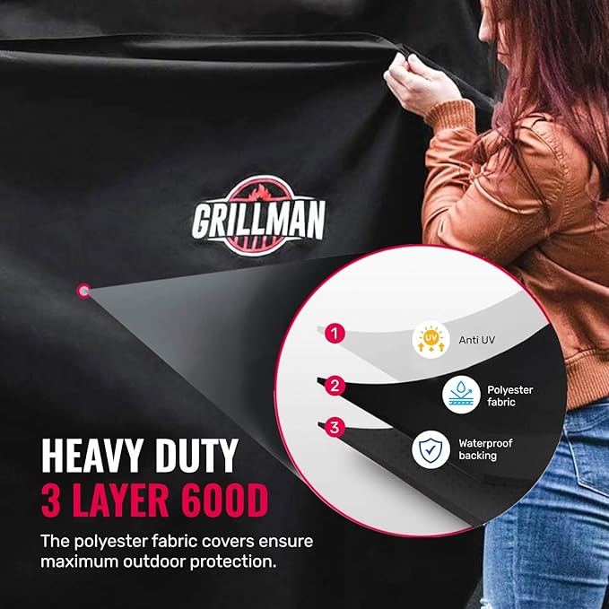 Grillman Premium Grill Cover for Outdoor Grill - Image 4