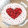 Valentines Day Round Fitted Tablecloth by Unknown