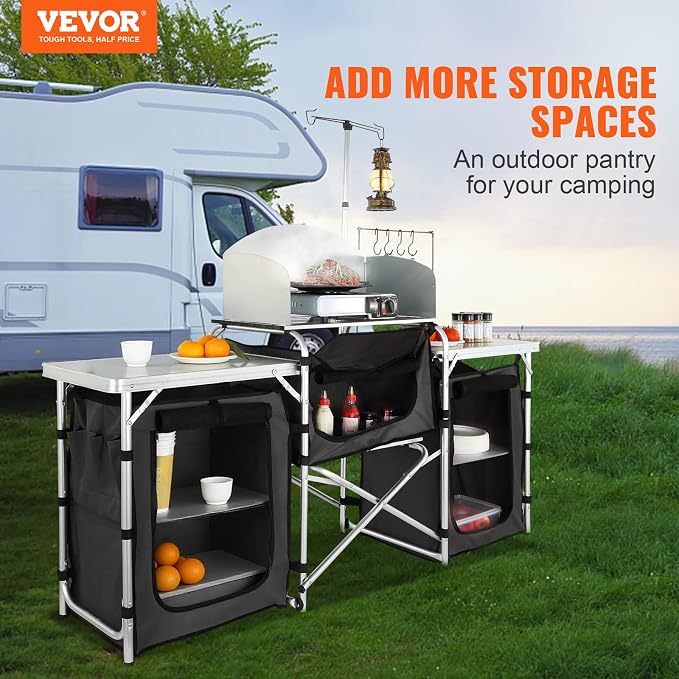 VEVOR Camping Kitchen Table, Folding Outdoor Cooking Table - Image 4