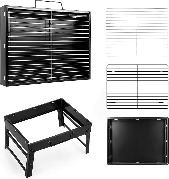 Uten Charcoal Grill, BBQ Grill Folding Portable Lightweight smoker Grill - Image 6