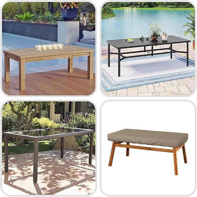 Covers & All Rectangle Table Top Cover, 12 Oz Waterproof UV & Weather Resistant - Image 9