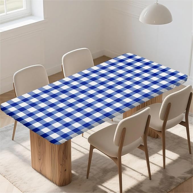 Rectangle Table Cloth Cover Waterproof Elastic Fitted Polyester Fitted - Image 6