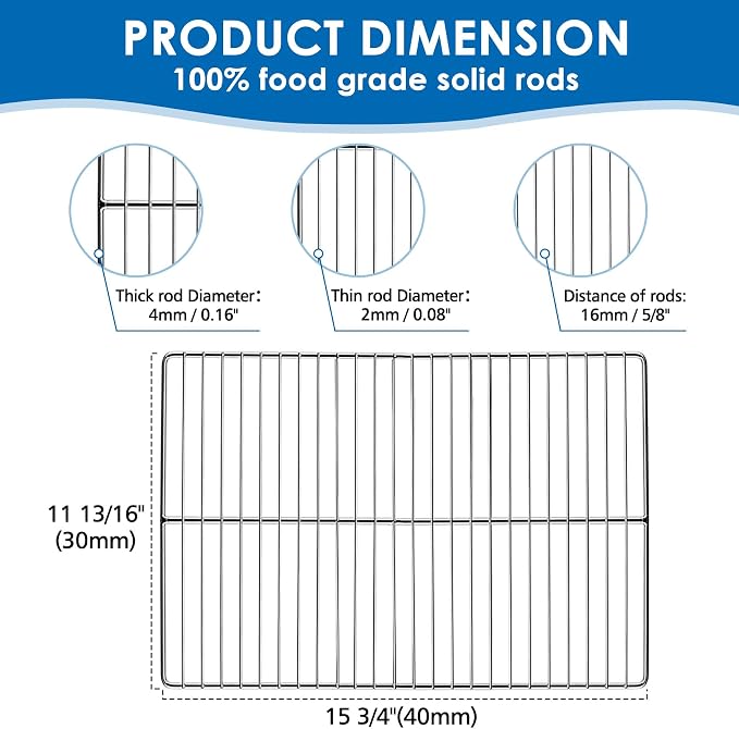 KEESHA BBQ Grill Mesh Metal Stainless Steel Barbecue Grill Grates Replacement - Image 2