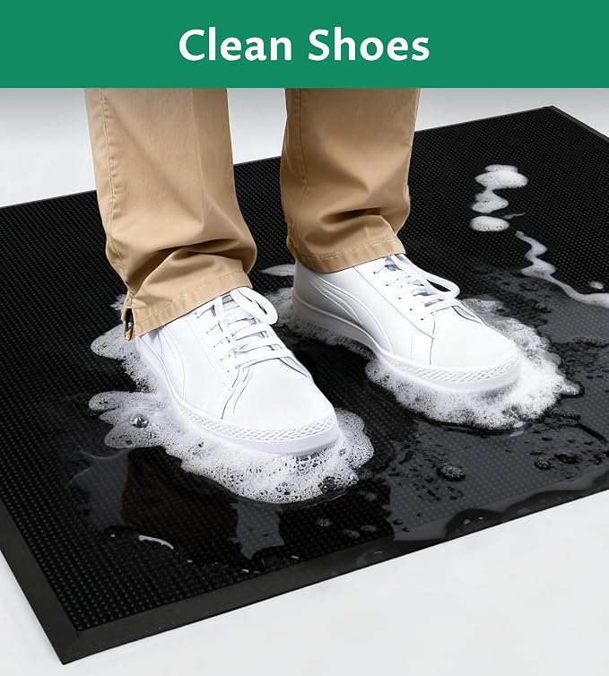 jxgzyy Heavy Duty Door Mat Outside Entrance, Dirt Trapping Waterproof Front - Image 3