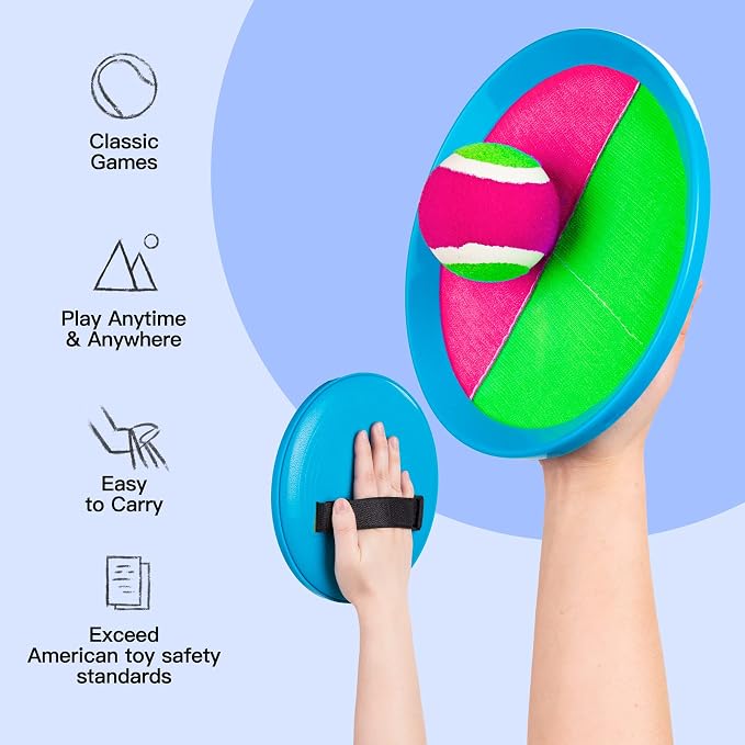 EVERICH TOY Upgraded Toss and Catch Ball Game Set, Kids Toy Stocking Stuffers - Image 3
