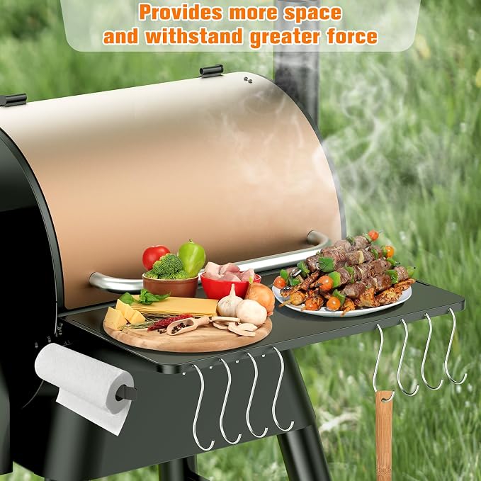 Folding Shelf for Traeger Pellet Grills, BAC362 Pellet Front Shelf - Image 4