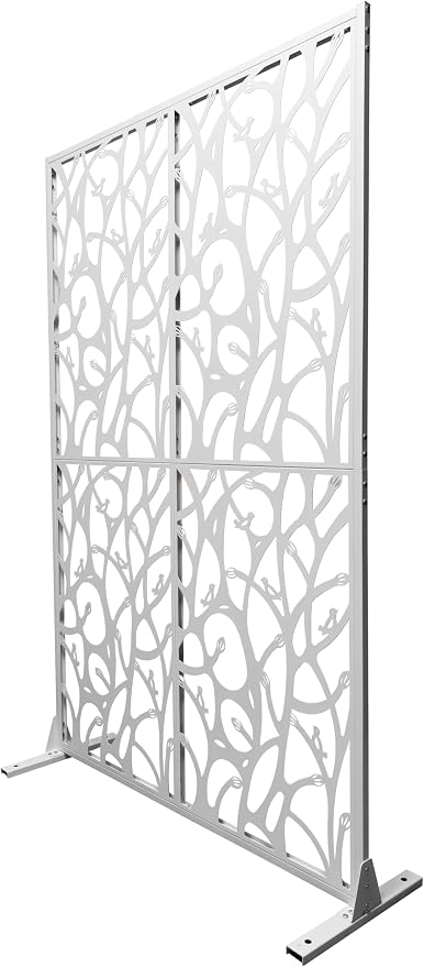 Metal Privacy Screen Room Divider 72" H x 45.3" W, Free Standing Decorative - Image 7