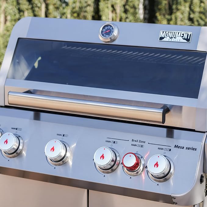 Monument Grills 4+1 Outdoor Barbecue Stainless Steel Propane Gas Grill - Image 9