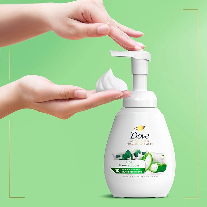 Dove Foaming Hand Wash 4 Count Aloe & Eucalyptus Protects Skin from Dryness - Image 6