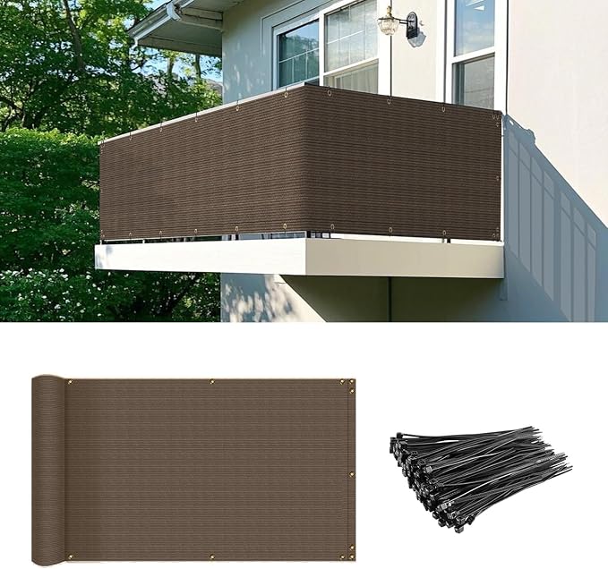 2.5' x 127' Balcony Privacy Screen Fence Cover by Unknown