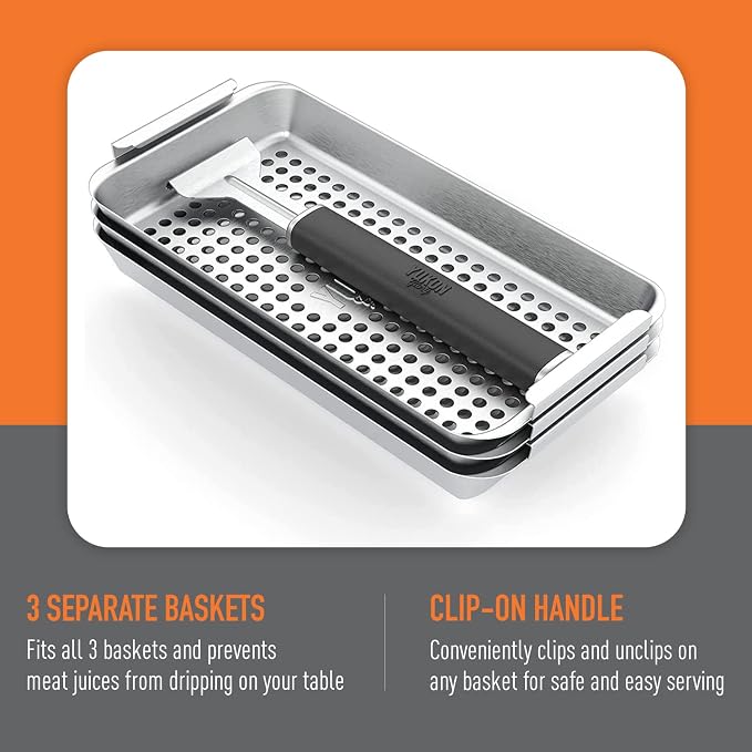 Yukon Glory™ BBQ 'N SERVE Grill Basket Set - Image 8