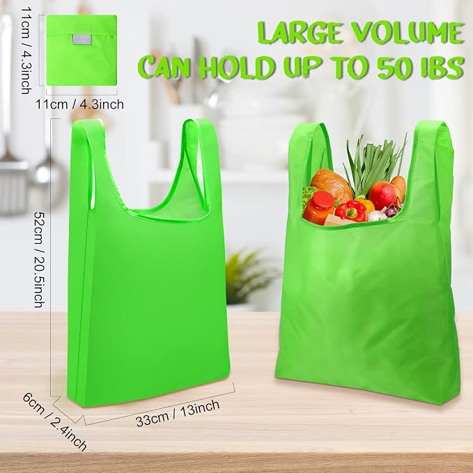 Eccliy 24 Pieces Reusable Grocery Bags Polyester Shopping Bags - Image 2