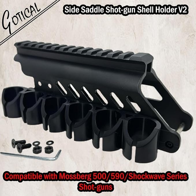 Gotical – Quick Detach Saddle Side 12 Gauge 6 Round Shell Holder Carrier Plate - Image 3