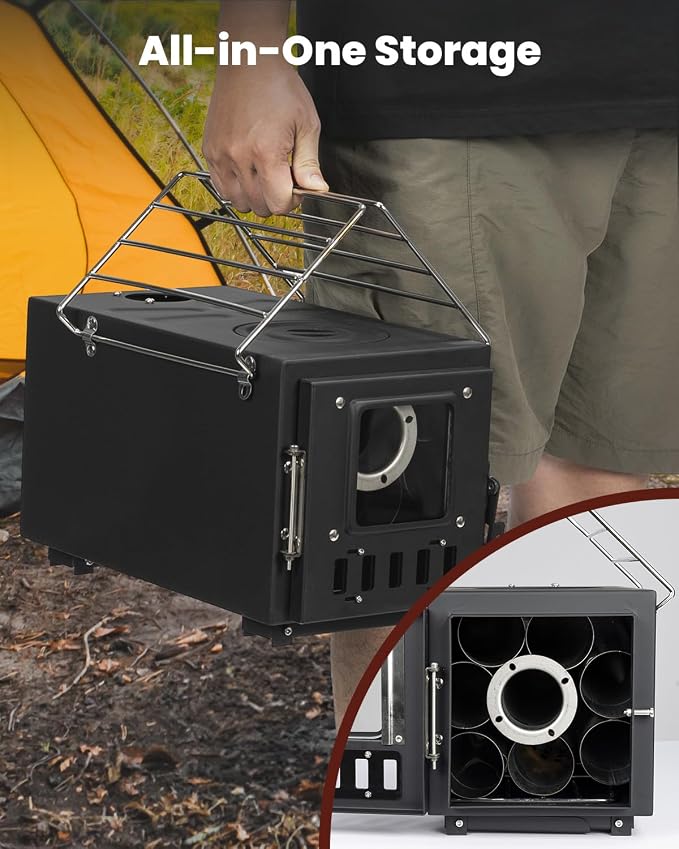 Upgraded Portable Wood Stove for Camping, YRenZ Compact Tent Stove - Image 7