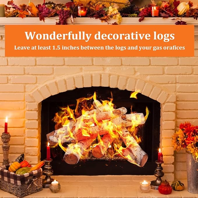 Gas Fireplace Logs, Fake Fireplace Logs Fireplace Decor, Gas Logs - Image 2