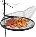 24" Fire Pit Campfire Grill Grate, Easy Setup & Adjustable Height by Unknown