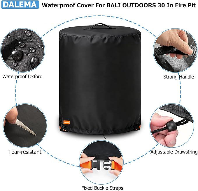 Fire Pit Cover for Bali Outdoors 30 x 25 Inch Propane Fire Pit, Outdoor Heavy - Image 3