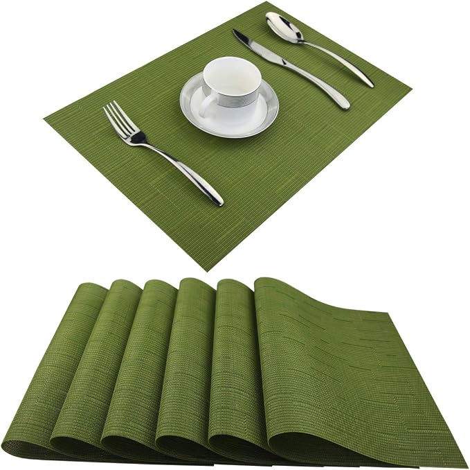 Plastic Placemats, Non Slip Washable Placemats by PandaPalm