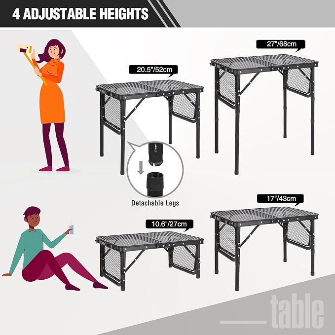 REDCAMP 35x16 Folding Grill Table - Image 4