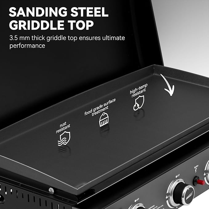 Royal Gourmet PD4001 4 Burner Propane Gas Griddle - Image 6