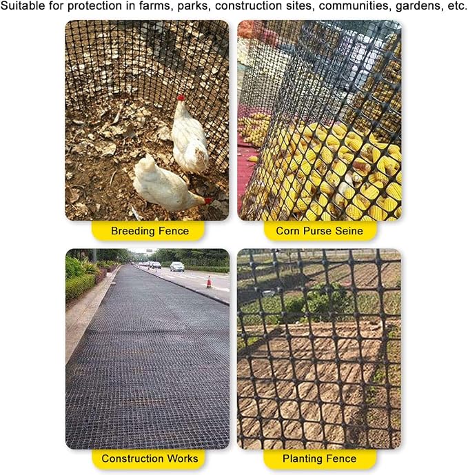 Plastic Garden Fence Animal Barrier, 3.28 x 66 FT Heavy Duty Hard Plastic Mesh - Image 6