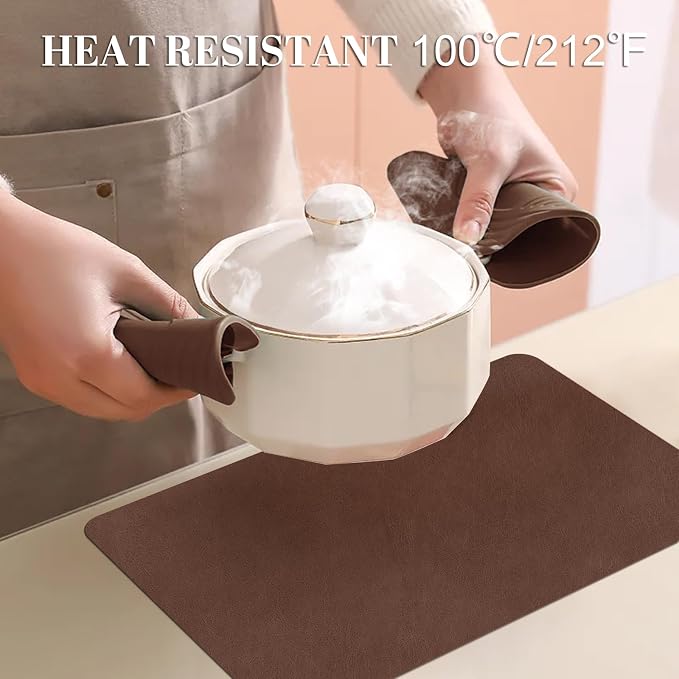 Faux Leather Placemats, Heat-Resistant, Waterproof and Oil-Proof, Reversible - Image 3