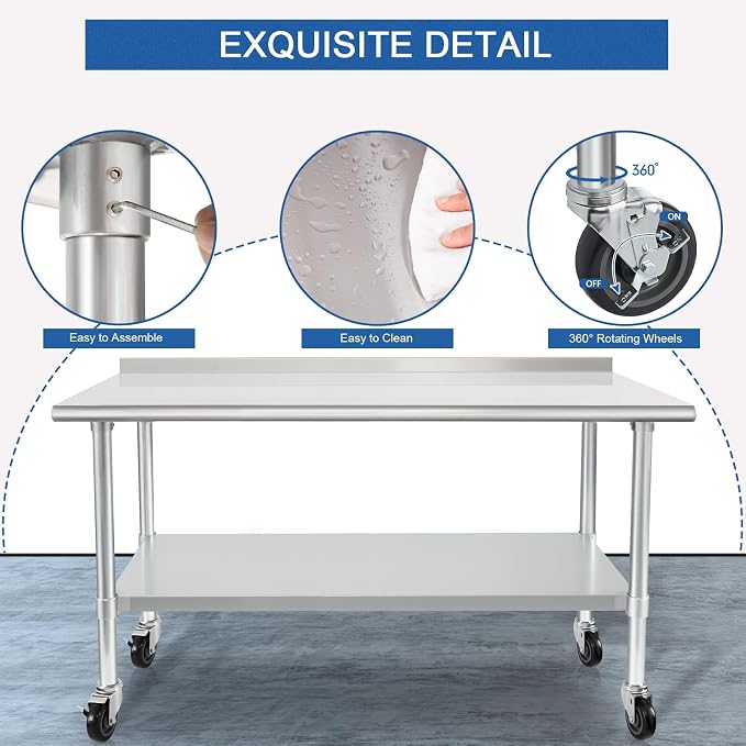 HARDURA Stainless Steel Table 24 x 72 Inches - Image 4