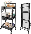 3 Tier Foldable Rolling Cart by Amatic